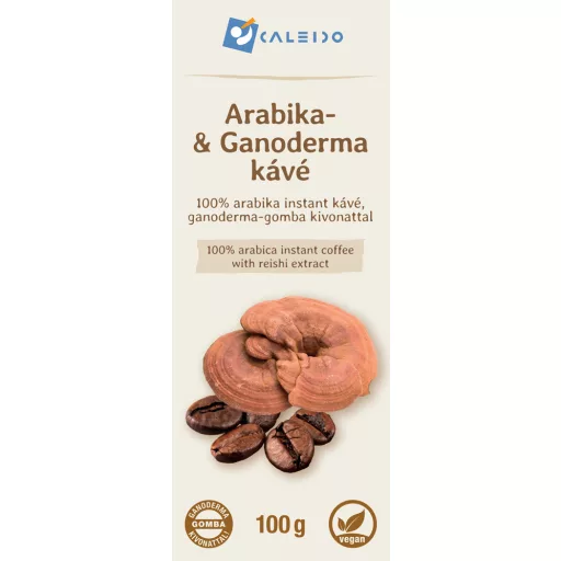 Caleido Arabica a Ganoderma Káva 100 g označení