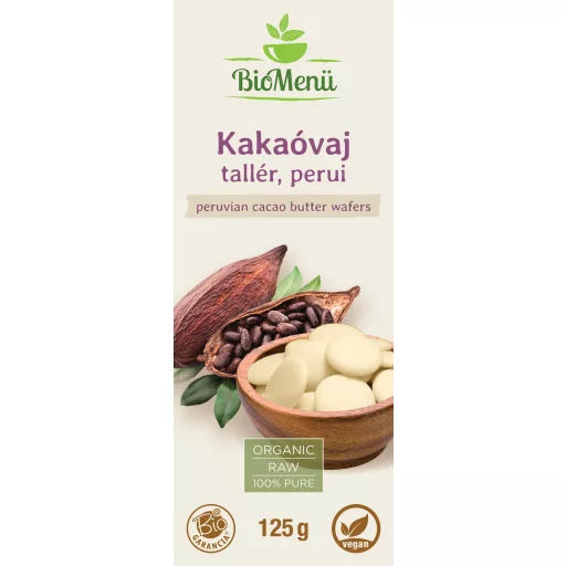 BioMenü bio Kakaová Máslo Tallera peruánský 125 g označení