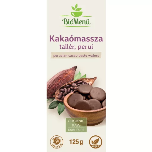 BioMenü bio Kakaová Pasta Tallera peruánský 125 g označení