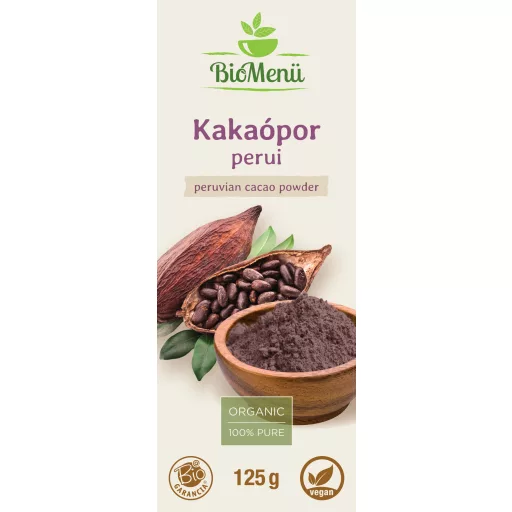 BioMenü bio Kakaový Prášek peruánský 125 g označení