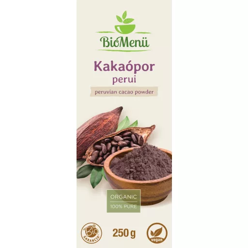 BioMenü bio Kakaový Prášek peruánský 250 g označení