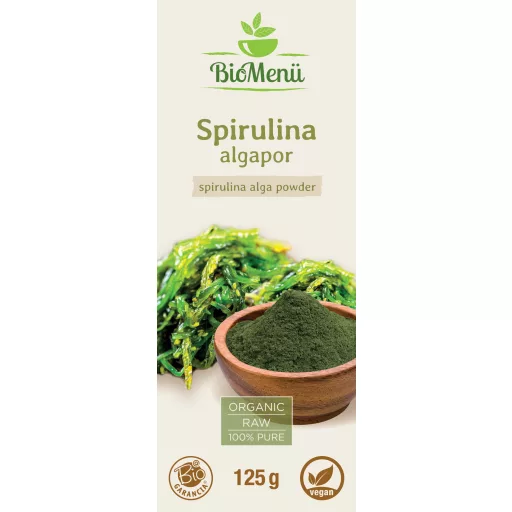 BioMenü Bio SPIRULINA ŘASA prášek 125 g označení