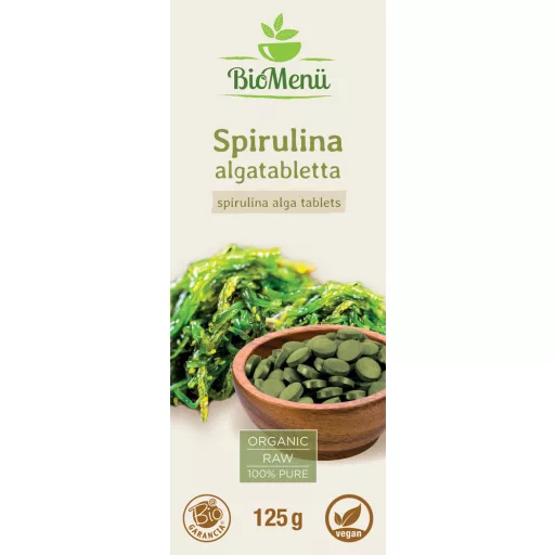 BioMenü bio Spirulina tablety 125 g označení