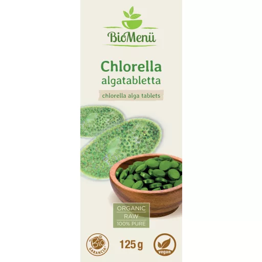 BioMenü bio Chlorella tablety 125 g označení