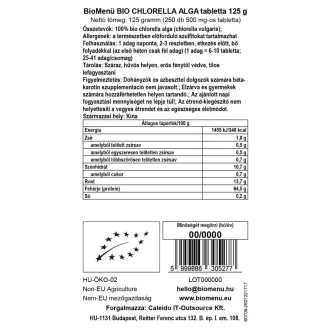 BioMenü bio Chlorella tablety 125 g obrázek produktu