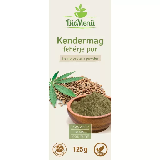 BioMenü bio Konopných Semínek Proteinový prášek 125 g označení