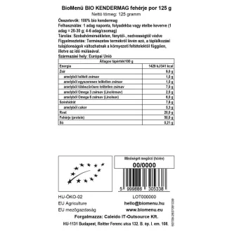 BioMenü bio Konopných Semínek Proteinový prášek 125 g obrázek produktu