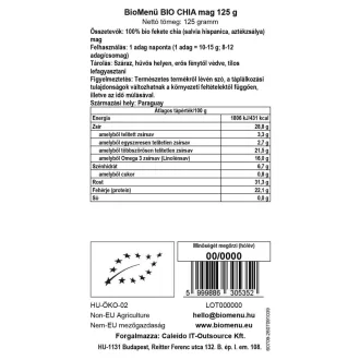 BioMenü bio Chia semínka 125g obrázek produktu