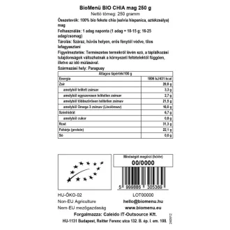 BioMenü bio Chia semínka 250 g obrázek produktu