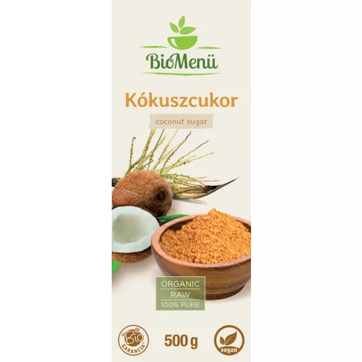 BioMenü bio Kokosový Cukr 500 g označení