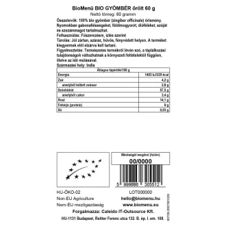 BioMenü bio Zázvor mletý 60 g obrázek produktu
