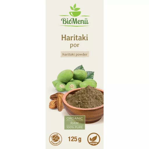 BioMenü Bio Haritaki prášek 125 g označení