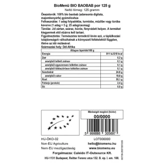 BioMenü bio Baobab prášek 125 g obrázek produktu