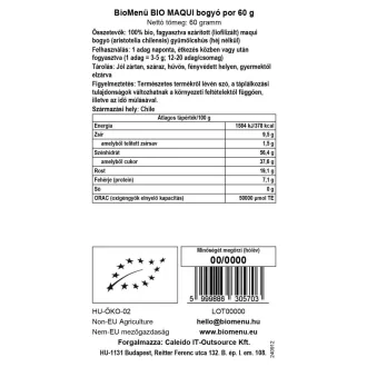 BioMenü bio Maqui Bobule prášek 60 g obrázek produktu