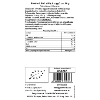 BioMenü bio Maqui Bobule prášek 60 g obrázek produktu