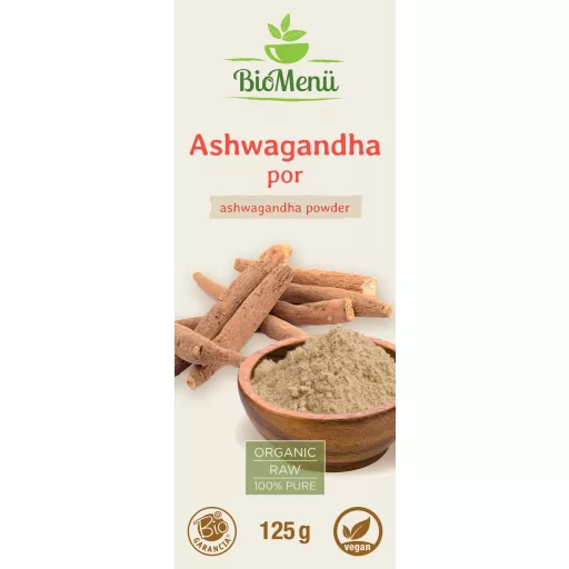 BioMenü bio Ashwagandha prášek 125 g označení