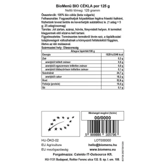 BioMenü bio Cervená Řepa prášek 125 g obrázek produktu
