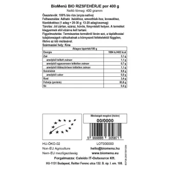 BioMenü bio Rýžový Proteinový prášek 400 g obrázek produktu