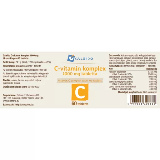 Caleido Vitamin C Komplex 1000 mg tablety 60 ks označení