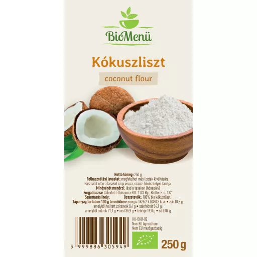 BioMenü Bio KOKOSOVÁ MOUKA 250 g označení