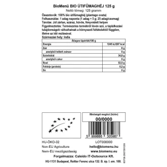   BioMenü BIO ÚTIFŰMAGHÉJ 125 g KÖZEL A LEJÁRAT DÁTUMÁHOZ
