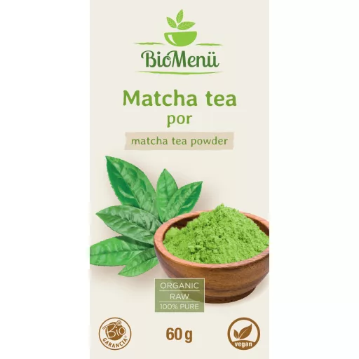BioMenü bio Matcha Čaj prášek 60 g označení