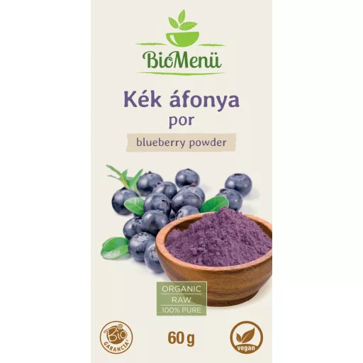 BioMenü bio Modrá Brusinka prášek 60 g označení