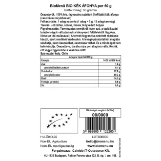 BioMenü bio Modrá Brusinka prášek 60 g obrázek produktu