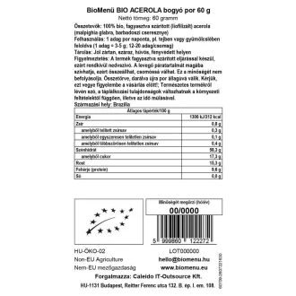 BioMenü bio Acerola Bobule prášek 60 g obrázek produktu