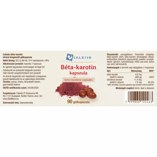 Caleido Beta-Karoten kapsle 90 ks označení