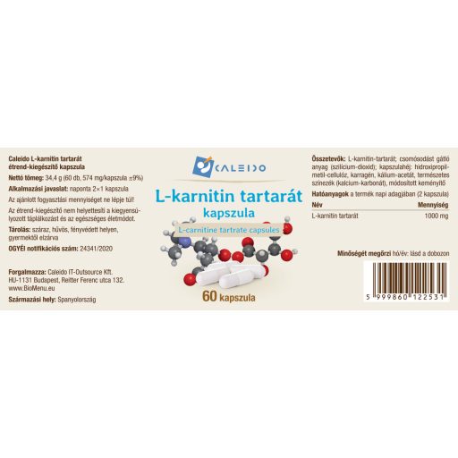 Caleido L-Karnitin Tartrát kapsle 60 ks označení