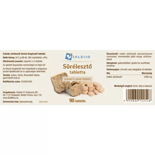 Caleido Pivovarské Kvasnice tabletky 90 ks označení