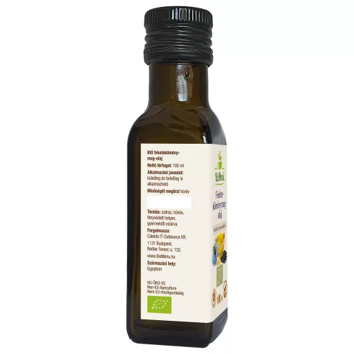 BioMenü bio Semena Černého Kmínu olej 100 ml datový štítek