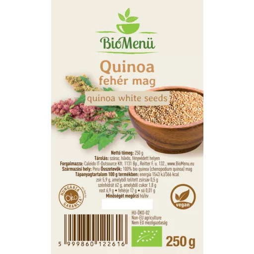 BioMenü bio Quinoa bílá 250g označení