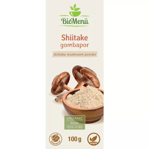 BioMenü Bio Shiitake Houbový prášek 100 g označení