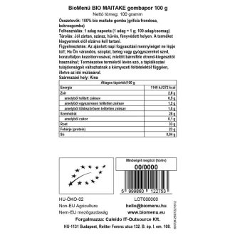 BioMenü Bio Maitake Houbový prášek 100 g obrázek produktu