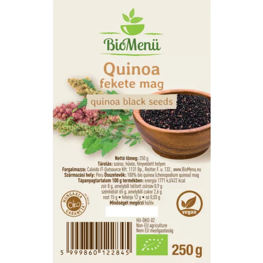 BioMenü bio Quinoa černá 250g označení