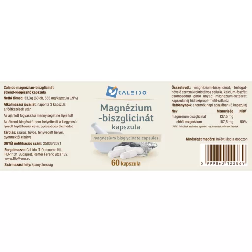 Caleido Bisglycinát Hořečnatý kapsle 60 ks označení