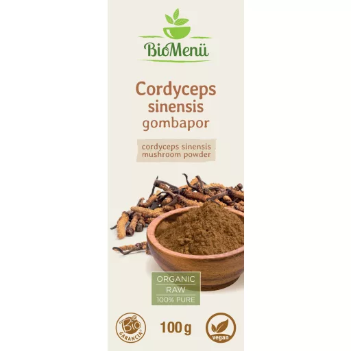 BioMenü Bio Cordyceps sinensis Houbový prášek 100 g označení