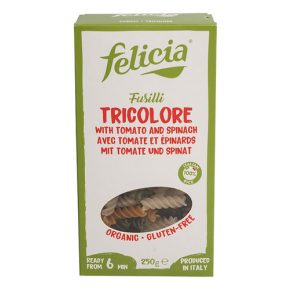   Felicia Bio Rýže Fusilli Trikolora bezlepkové těstoviny 250 g