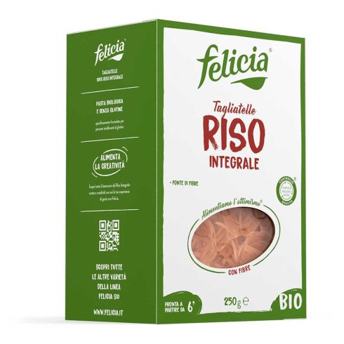 Felicia bio Hnědá Rýže Tagliatelle bezlepkové těstoviny 250 g