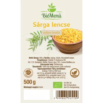 BioMenü Bio žlutá Čočka 500 g obrázek produktu