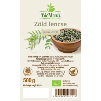 BioMenü Bio zelená Čočka 500 g obrázek produktu