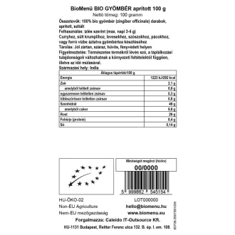 BioMenü Bio Zázvor nasekaný 100 g obrázek produktu