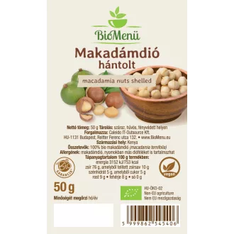 BioMenü Bio Makadamové Ořechy loupané 50 g obrázek produktu