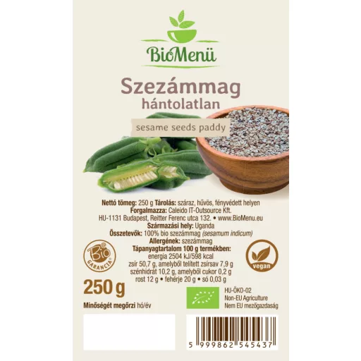 BioMenü Bio Sezamová Semínka nevyloupaná 250 g BLÍZKO DATA EXPIRACE