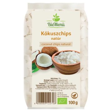 BioMenü Bio Kokos Chips přírodní 100 g