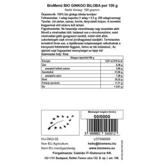 BioMenü bio Ginkgo Biloba prášek 100 g obrázek produktu