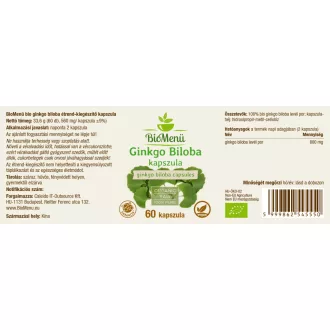BioMenü Bio Ginkgo Biloba kapsle 60 ks obrázek produktu