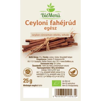 BioMenü bio Cejlonská Skořice, celá 25 g obrázek produktu